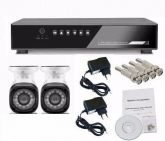 KIT DE MONITORAMENTO  TUDO INSTALADO!!! - DVR 04 Canais Flex 1080n E 2 Câmeras Hd 720p